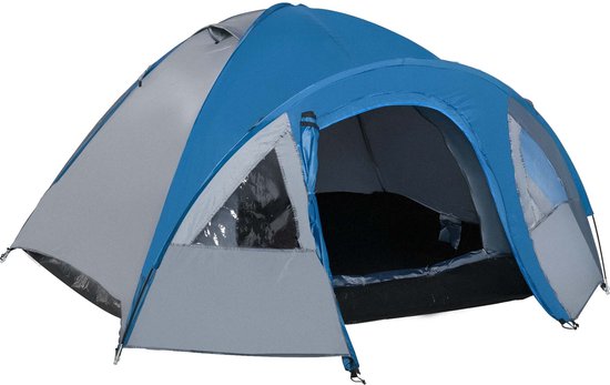 Outsunny Dubbelwandige koepeltent familietent voor 4 personen outdoor iglo waterdicht A20-055 van Outsunny