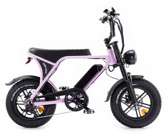 OUXI C80 Mini Fatbike - 250W motor - 7 versnellingen - 50 km actieradius - roze van Ouxi