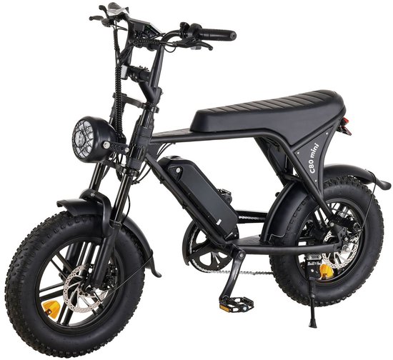 OUXI C80 Mini Fatbike - elektrische fiets 250W - compact - zwart van Ouxi