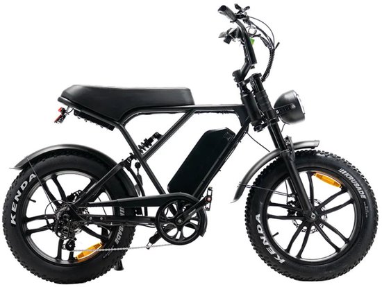 OUXI H9 Elektrische Fatbike - Ingebouwd Alarmsystseem - NFC-chip - 20 Inch - 250W Motor - 7 Versnellingen - 60 km Actieradius - Hydraulische Schijfremmen - Zwart