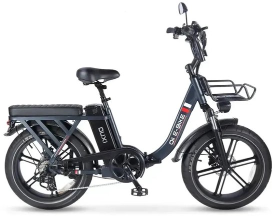 OUXI Q11 Elektrische Vouwfiets - Fatbike - 20 Inch - 250W Motor - 7 Versnellingen - 50 km Actieradius - Hydraulische Schijfremmen - Donkergrijs