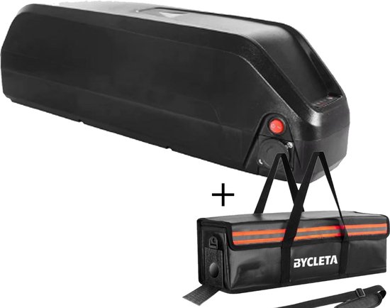 OUXI V8 Fatbike Accu 48V 15Ah + Bycleta Accutas – Complete Veiligheidsset – Waterdichte & Vuurvaste tas tot 1400°C – Geschikt voor OUXI V8 / V8 MAX / H9 van Merkloos