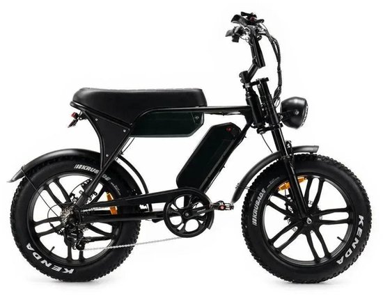 OUXI V8 Max Fatbike - dubbele accu - 120 km actieradius - 20 inch - zwart van Merkloos