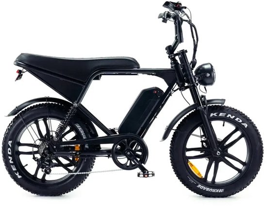 OUXI V8 Pro Elektrische Fatbike - Dubbele Achtervering - Ingebouwd Alarmsystseem - 20 Inch - 250W Motor - 7 Versnellingen - 60 km Actieradius - Hydraulische Schijfremmen - Zwart
