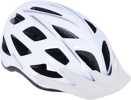 Oxford Talon Fietshelm - Wit - Fietshelm Volwassenen - Fietshelm Dames - Fietshelm Heren - Mountainbike Helm - Elektrische Fietshelm - Fatbike helm - Geschikt voor de aankomende Helmplicht 2027 - Maat L/XL - 58-62 cm van Oxford
