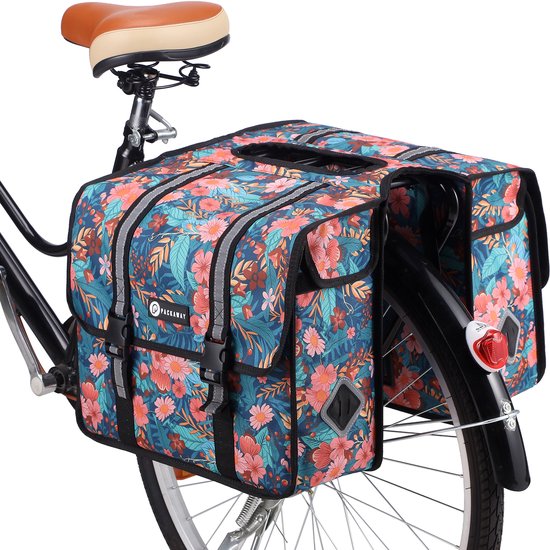 Packaway Dubbele Fietstassen - Waterdichte Fietstassen Elektrische Fiets - 36 Liter - Wild Garden