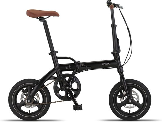 Pacto 14 Vouwfiets Zwart 14 inch single speed folding bike plooifiets compact van PACTO
