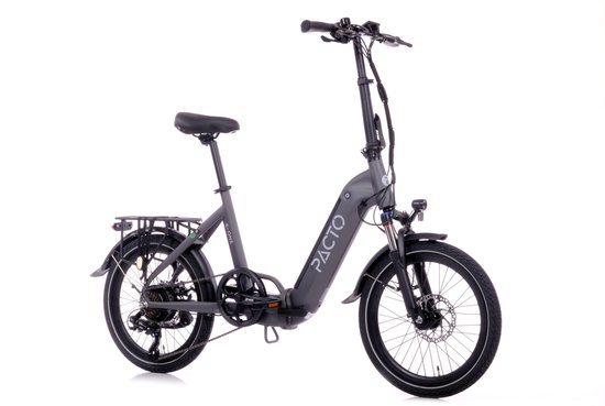 PACTO E-ONE - elektrische vouwfiets - lage instap - Shimano 7 speed - Schijfremmen - Grijs van Merkloos