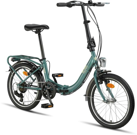Pacto Eight Vouwfiets 6v Groen Folding Bike Plooifiets Lage Instap Shimano 20 inch van PACTO