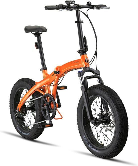 PACTO ONE FOLDING BIKE ORANGE 6v VOUWFIETS PLOOIFIETS FATBIKE FIETS ALUMINIUM PHATBIKE van PACTO