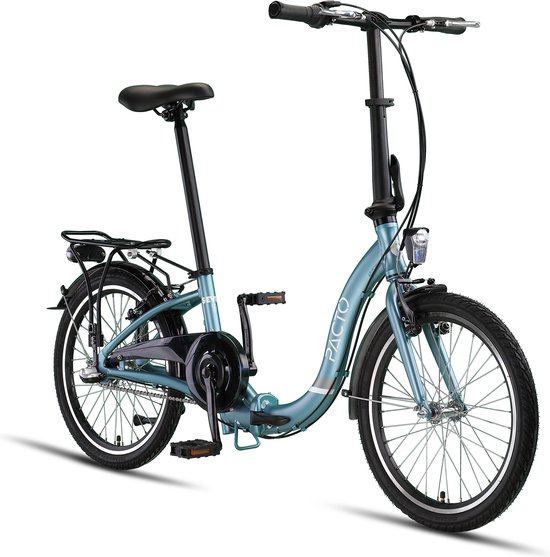 PACTO SEVEN FOLDING BIKE PATROL BLUE 3v VOUWFIETS PLOOIFIETS LAGE INSTAP FIETS ALUMINIUM van PACTO
