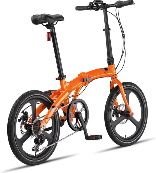 Pacto Two Vouwfiets Oranje 20 inch Shimano 6v Aluminium Schijfrem Plooifiets Folding Bike Disc van Merkloos