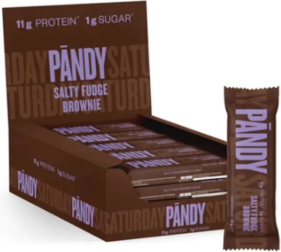 Pandy Low Sugar Protein bar - Salty Fudge Brownie - Eiwitrepen - 18 x 35 g