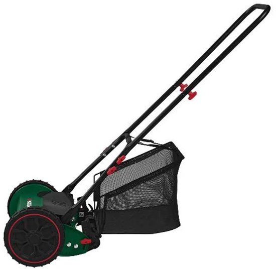 PARKSIDE® Handgrasmaaier - Opvangbak: 20 L - Maaibreedte: 30 cm - Snijhoogte: 13/40 mm (traploos) - Oppervlaktecapaciteit: 150 m² - Voor een exacte en schone precisiesnede - Bijzonder geruisarme loop - Geschikt voor backlapping van Parkside