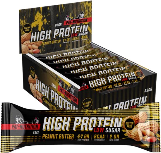 Pat Nutrition High protein bar (24x68g) - Peanut Butter