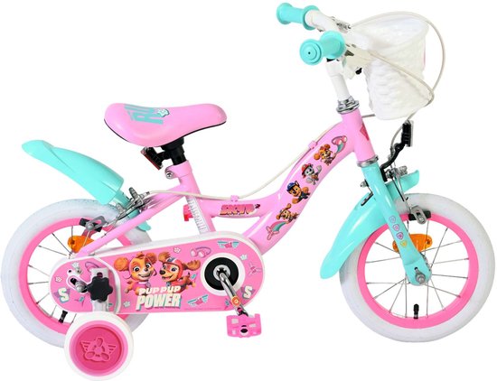 Paw Patrol Kinderfiets - Meisjes - 12 inch - Roze - Twee handremmen