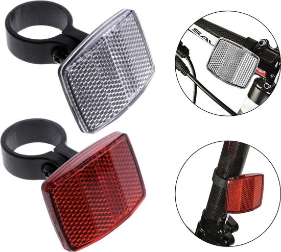 PD® Fiets Reflector Set voor + Achter K-MARK - Optimaliseer je Zichtbaarheid en Veiligheid! van PD