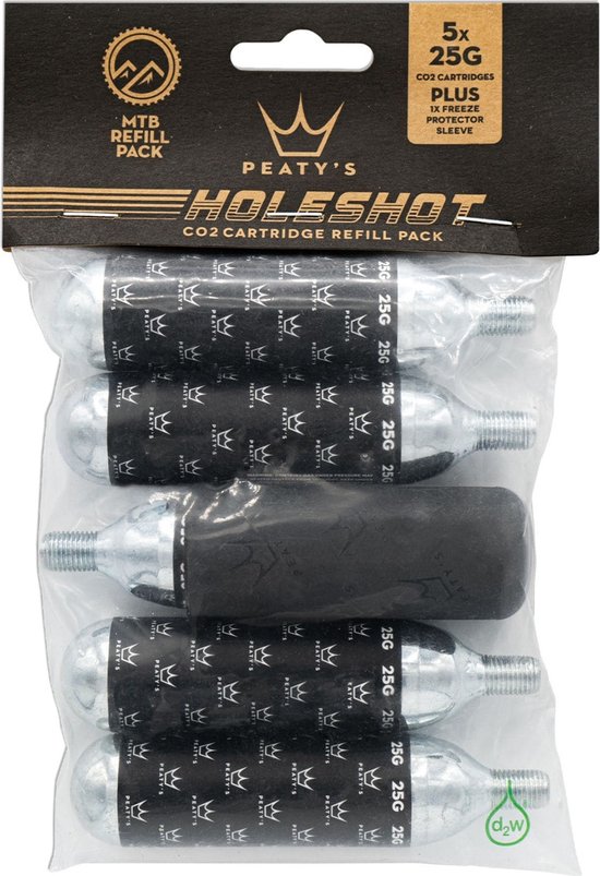 Peaty's Holeshot CO2 Cartridge Refill Pack - MTB (25g) - 5 stuks van Peaty's