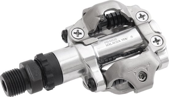 Pedaalset Shimano SPD M520 met plaatjes SM-SH51 - zilver