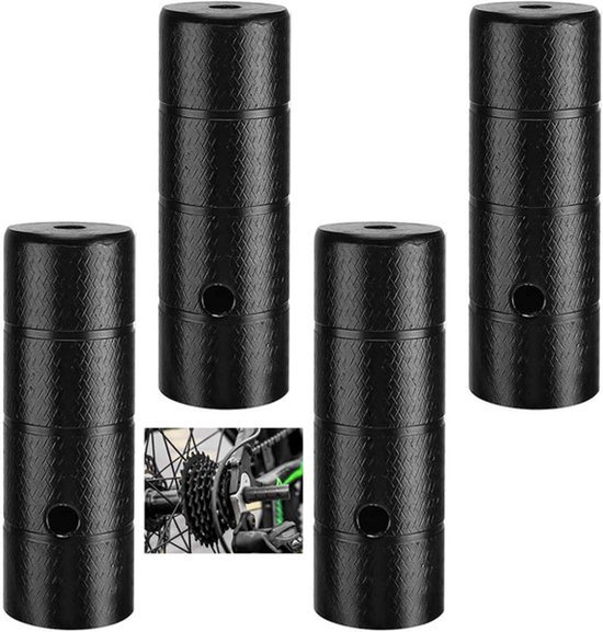 Pegs - 4 stuks - zwart - hoogwaardige ijzer - BMX pegs - geselecteerde materialen - eenvoudige installatie - fiets-voetsteunen - geschikt voor racefietsen, mountainbikes en BMX-fietsen