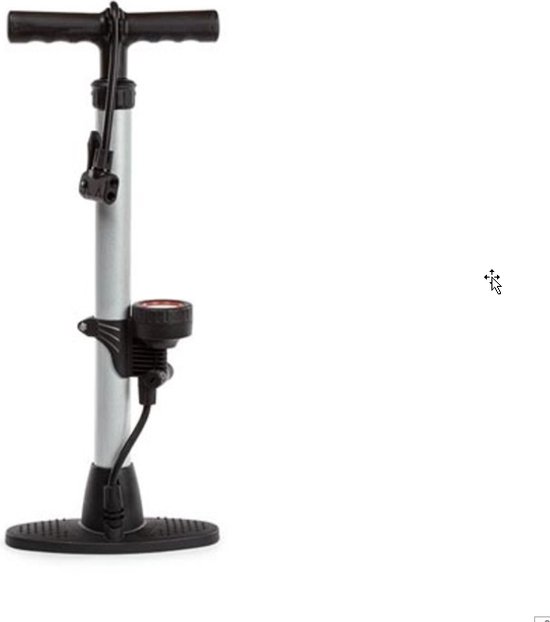 Perel Fietspomp staand met nanometer - 6 Bar - 48 cm slang van Perel