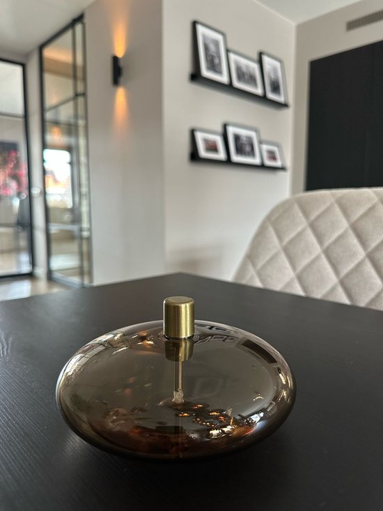 Peri Living olielamp Disc champagne M-Ø14x6 cm-Moederdag cadeau-cadeau vrouw-cadeautje voor mama van Peri Living