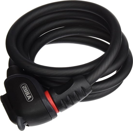 Phantom 8950/180 kabelslot - 12 mm dikke spiraalkabel - veiligheidsniveau 5 - 180 cm - Zwart van ABUS