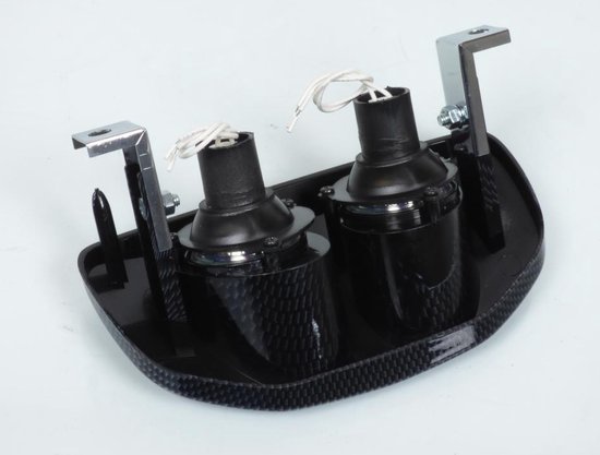 Phare avant double optique halogène TNT carbone pour scooter Piaggio 50 Typhoon