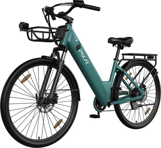 Pixar C1pro Elektrische Fiets - Actieradius 60-80km - Motor 250W - Battery 36V18AH (EVE) - Shimano 7 versnellingen - 28 Inch E-Bike Stadsfiets - Blauw van Merkloos