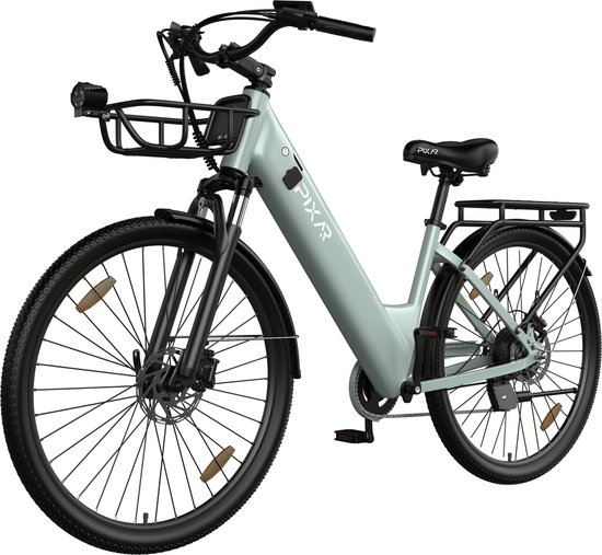 Pixar C1pro Elektrische Fiets - Actieradius 60-80km - Motor 250W - Battery 36V18AH (EVE) - Shimano 7 versnellingen - 28 Inch E-Bike Stadsfiets - Groen van Merkloos