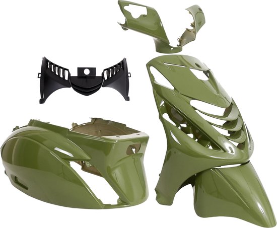 Plaatset 5-delig Edge voor Piaggio Zip-SP vanaf bouwjaar 2000 - districtgroen van DMP