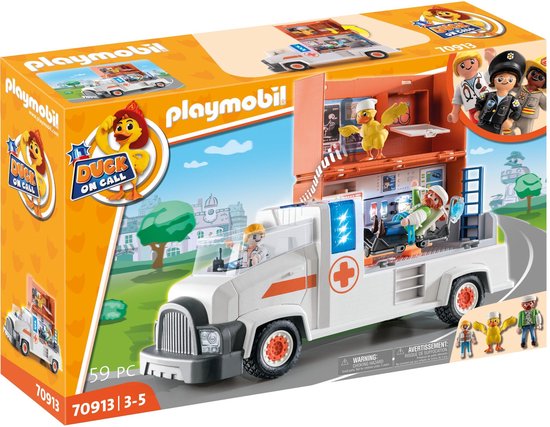 PLAYMOBIL Duck on Call Ambulance - 70913 van Playmobil