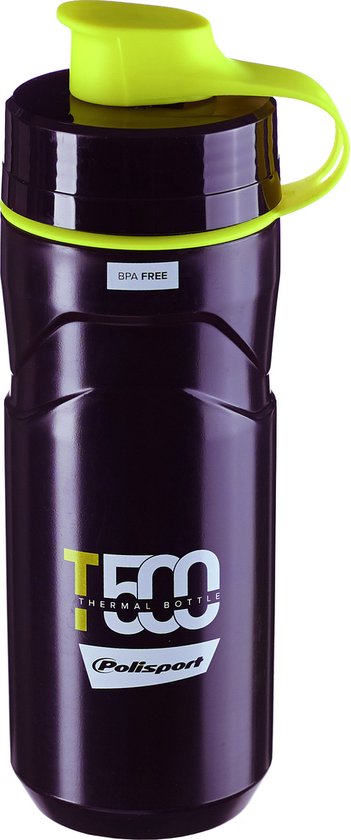 Polisport Bidon Thermal T500 500 Ml Polypropyleen Zwart/groen van Polisport