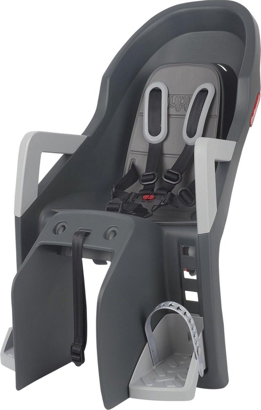 Polisport Guppy - Achterzitje - Maxi - CFS dragerbevestiging - Zwart/grijs van Polisport