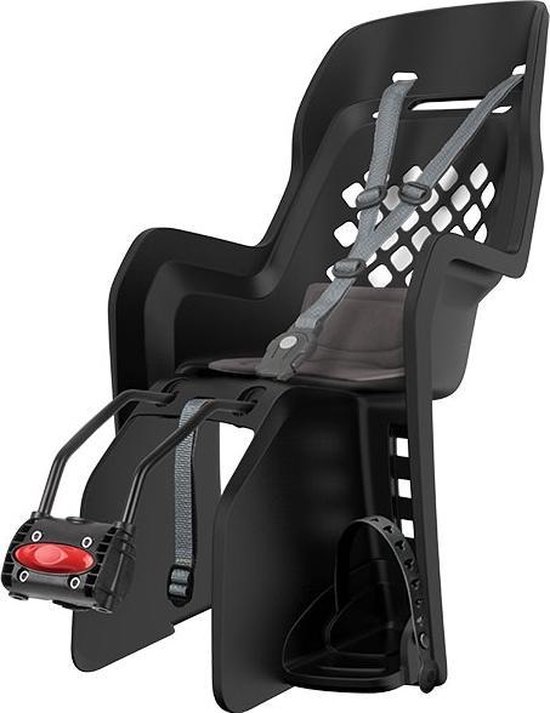 Polisport Joy maxi FF Fietsstoeltje Achter - Zwart/Grijs van Polisport