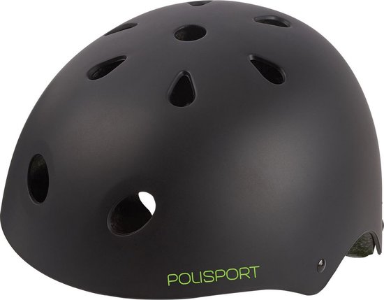 Polisport Junior Graffiti fietshem kind - Maat S (53-55cm) - mat groen van Polisport