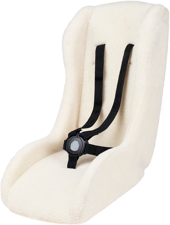 Polisport Mini Pelican Dreumesschaal/Stoelverkleiner voor fietskar of bakfiets - Faux Schapenvacht - 5 puntsgordel van Polisport
