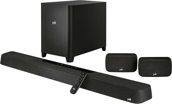 Polk MagniFi Max AX SR Zwart - Homecinema - Soundbar - Surround set van Polk