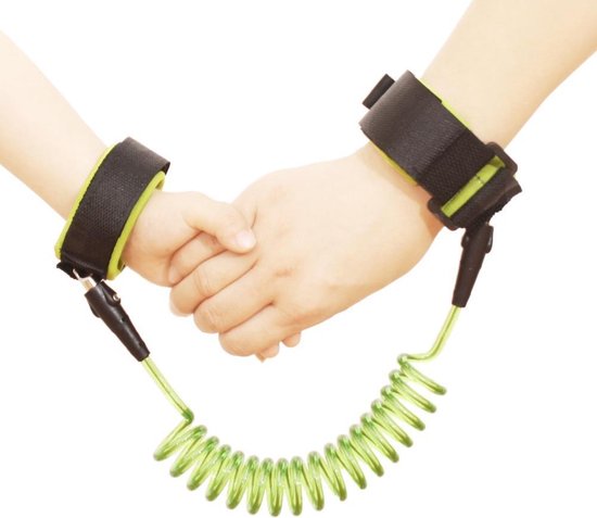 Polsbandje kinderen | polstuigje | kindertuigje | groen | 2.5 meter van Merkloos