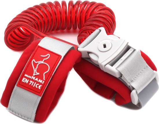 Polstuigje Rood 360 Plus met slotje - Het enige CE gekeurde polstuigje - 2 meter elastisch koord - Kindertuigje van Pol