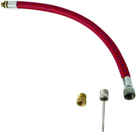 Pomp slang - Fietsaccessoire - Banden Oppompen - Universele Klep - 20 cm - Rood
