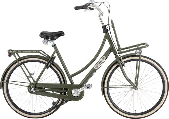Popal Cargo Aluminium N3 Transportfiets - Stadsfiets - Aluminium Frame - Dames - 57 centimeter - Leger Groen