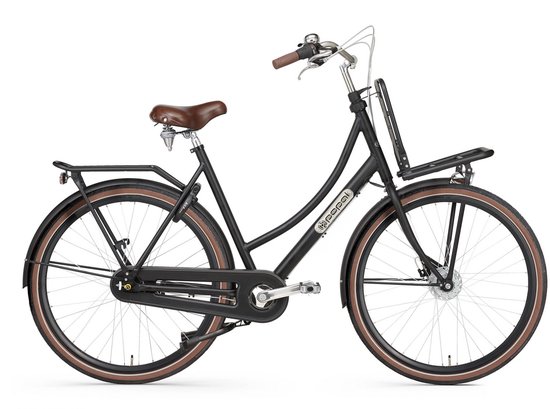 Popal Cargo Aluminium N7 Transportfiets - Stadsfiets - Aluminium Frame - Dames - 57 centimeter - Mat Zwart