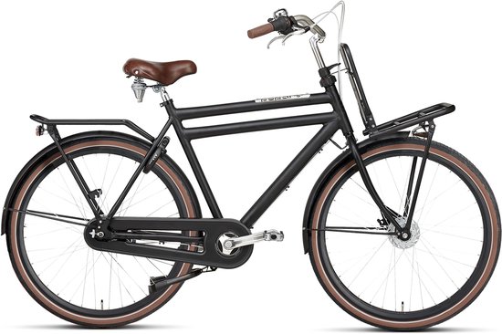 Popal Cargo Aluminium N7 Transportfiets - Stadsfiets - Aluminium Frame - Heren - 57 centimeter - Mat Zwart