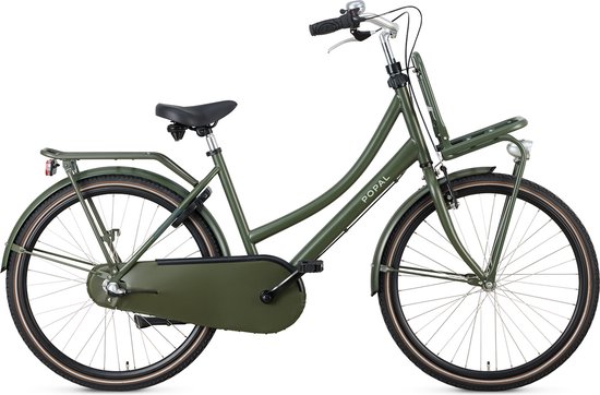 Popal Daily Dutch Basic+ N3 - Kinder Transportfiets - 26 Inch - Legergroen van Popal
