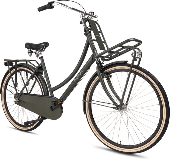 Popal Daily Dutch Basic+ N3 Transportfiets - Stadsfiets - Dames - 47 centimeter - Army Green van Popal