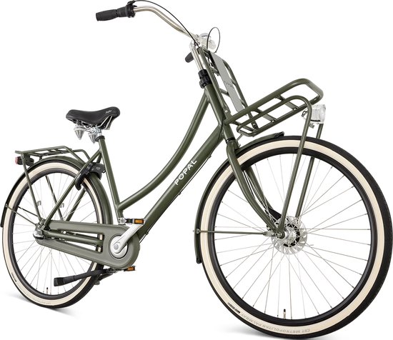 Popal Daily Dutch Prestige N3 Transportfiets - Stadsfiets Dames - 47 centimeter - Legergroen van POP