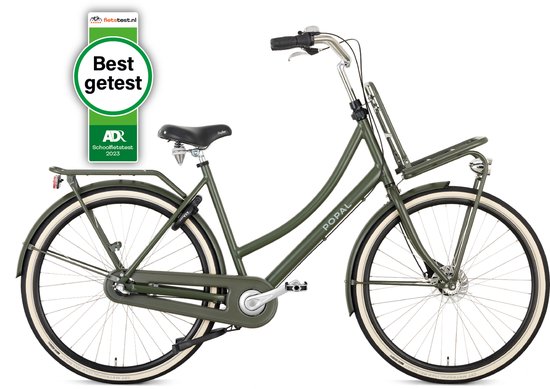 Popal Daily Dutch Prestige N3 Transportfiets - Stadsfiets Dames - 59 centimeter - Legergroen van POP