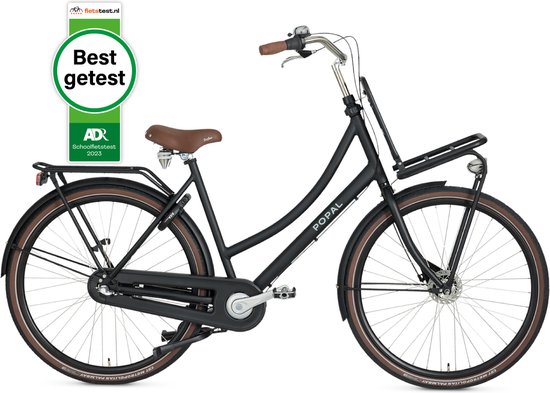 Popal Daily Dutch Prestige N3 Transportfiets - Stadsfiets Dames - 59 centimeter - Mat Zwart