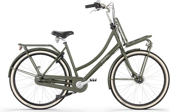 Popal Daily Dutch Prestige N7 - Transportfiets - Stadsfiets - Dames - 53 centimeter - Legergroen van POP